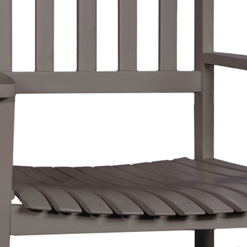 Seagrove Farmhouse Classic Slat-Back 350-LBS Support Acacia Wood Outdoor Rocking Chair - JONATHAN Y